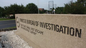 Sign outside the Tennessee Bureau of Investigation headquarters