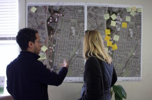 Elwyn Gonzalez and a planning map