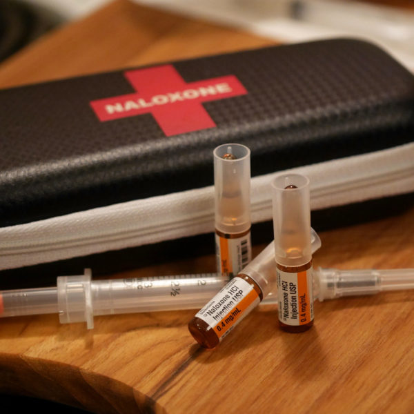 Vials of naloxone, which is often used by first responders to save those who have overdosed.