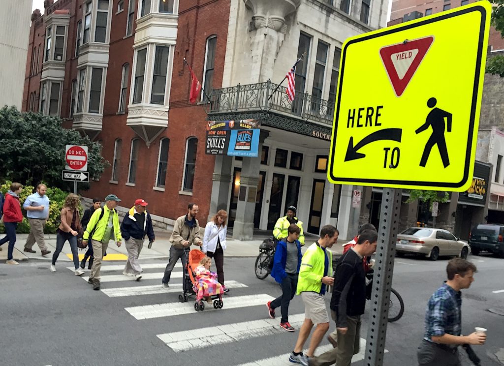 Nashville pedestrian crossing