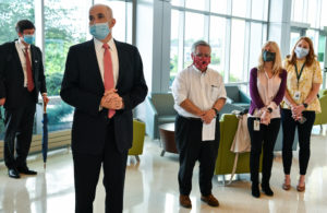 Metro Public Health Director Michael Caldwell speaks May 22 during a special meal for health department employees.