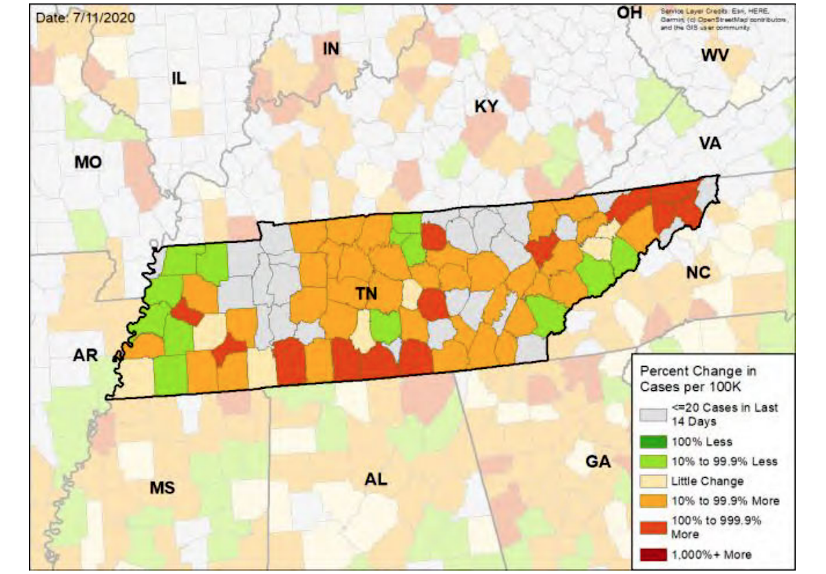 Tennessee In Pandemic ‘Red Zone’ In Newly Obtained White House Document