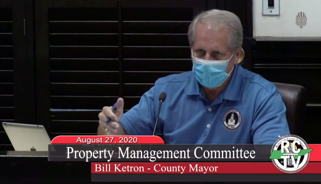 Mayor Bill Ketron mask meeting