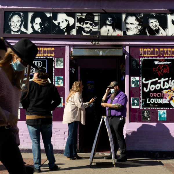 downtown Nashville mask honky tonk