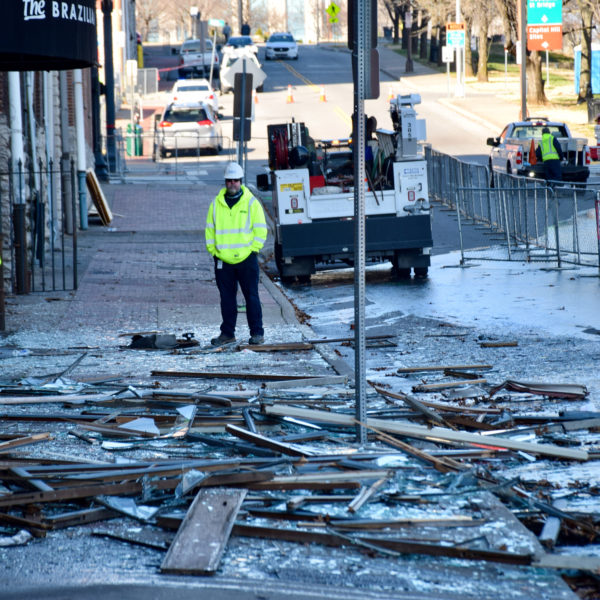 downtown Nashville bombing cleanup