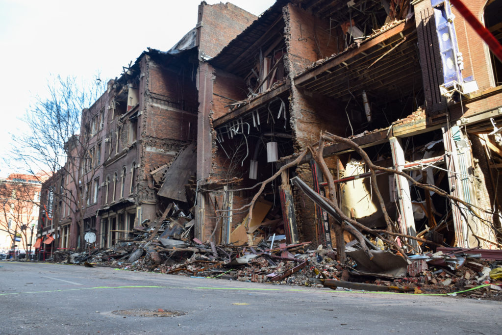 downtown nashville blast damage