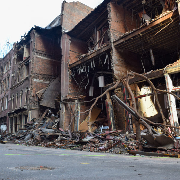 downtown nashville blast damage