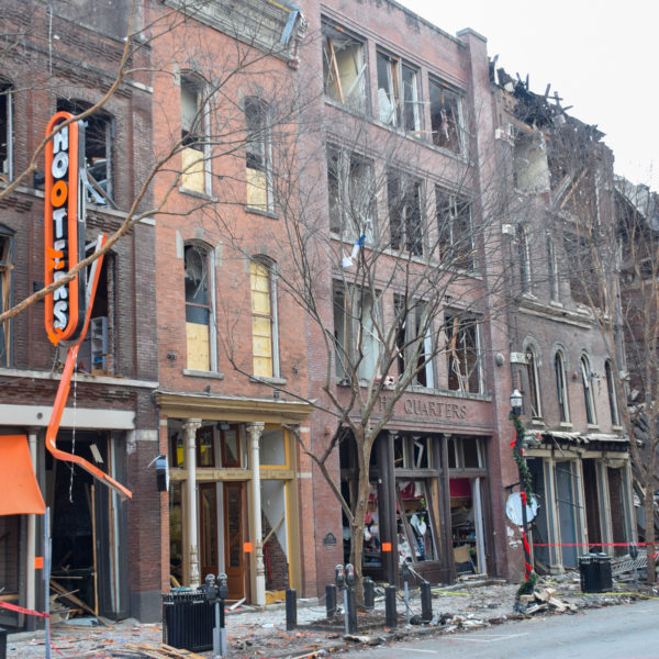 downtown Nashville blast damage