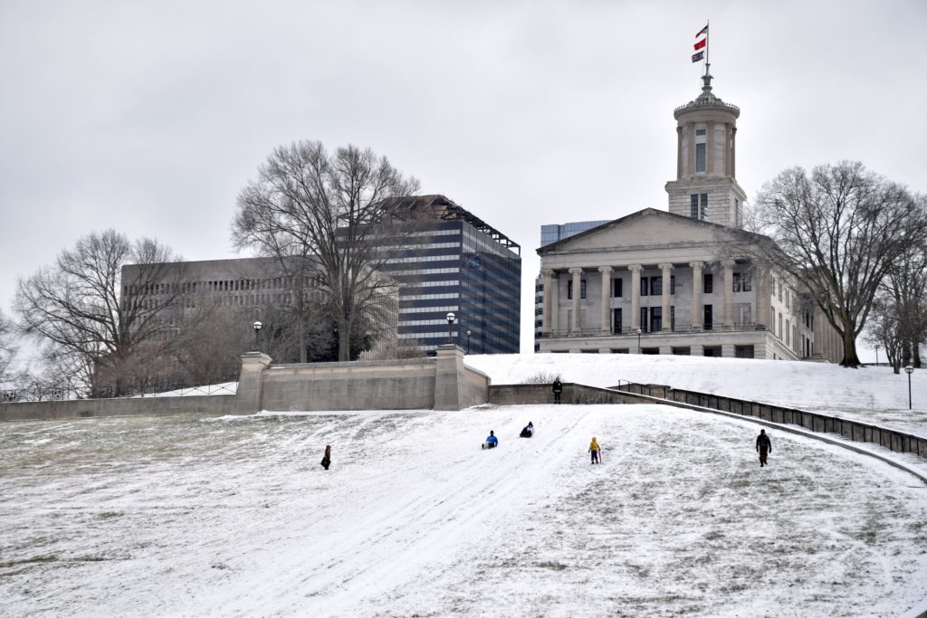 snow Tennessee State Capitol