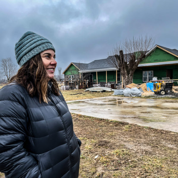 Terri McWilliams outside her home