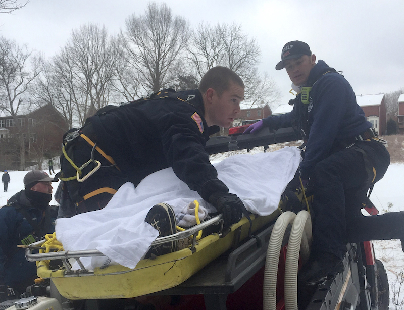 Franklin sledding rescue