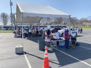 Nissan Stadium vaccination event