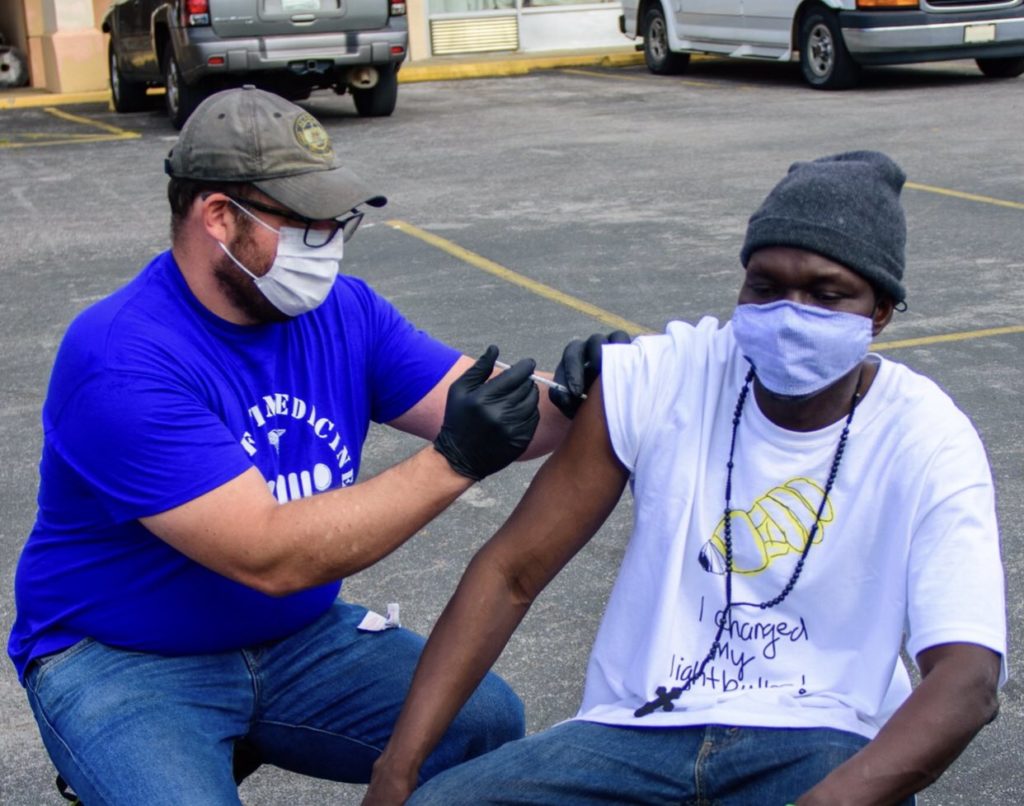 Homeless camp vaccinations