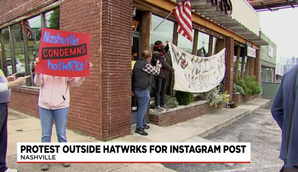 protests outside hatWRKS