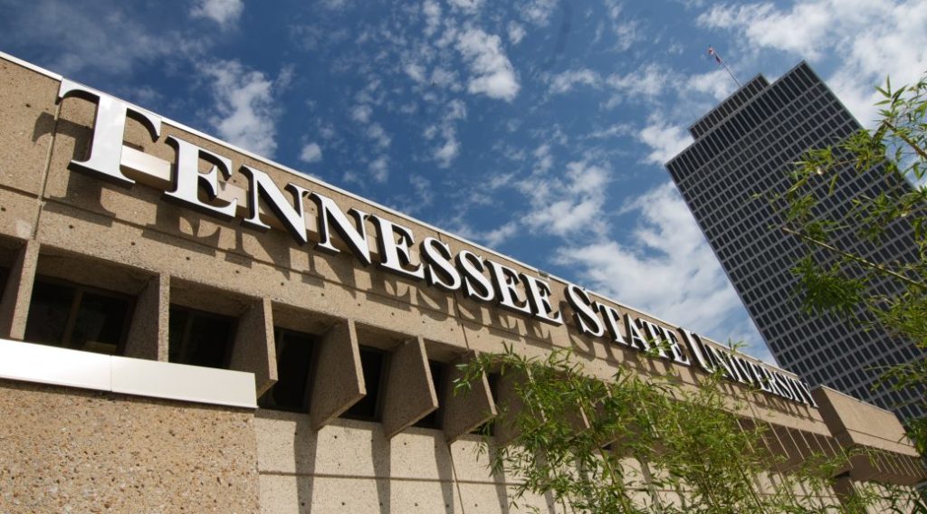 exterior of Tennessee State University's downtown building, the Avon Williams Campus