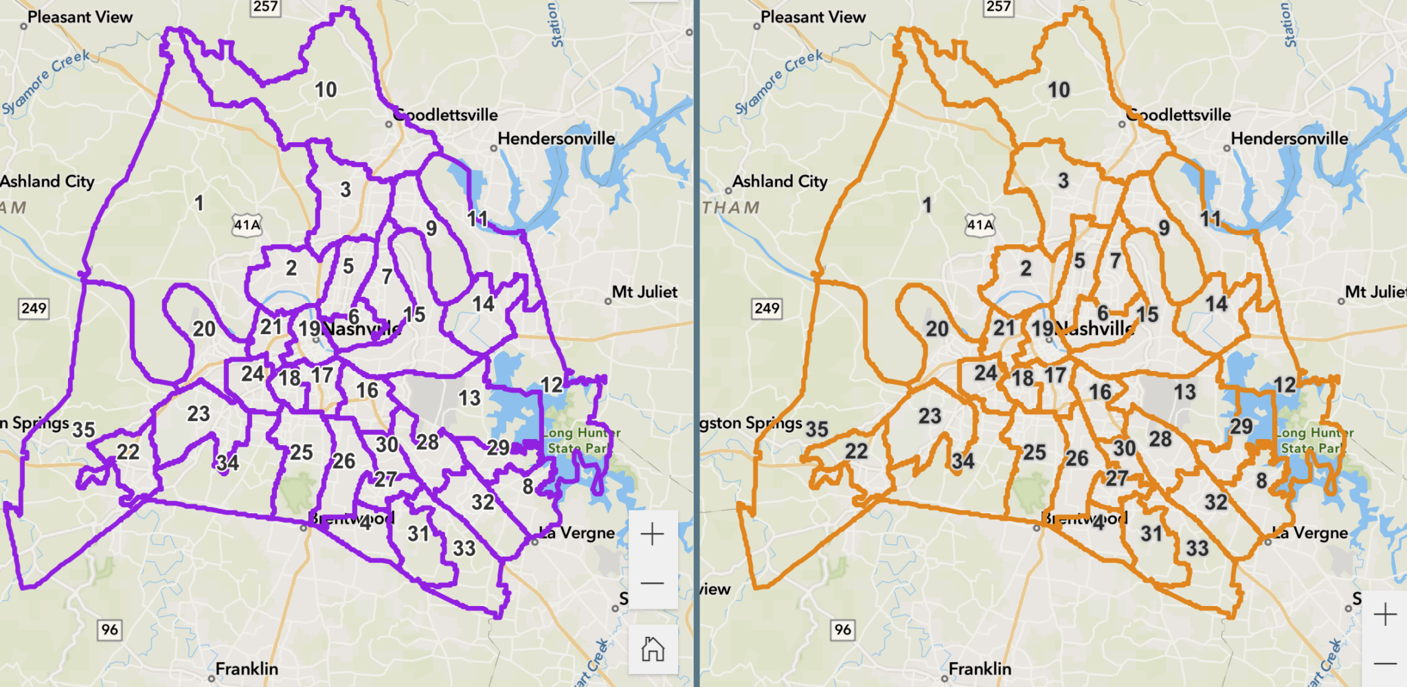 Nashville officials tweak their plans for redrawing Metro Council