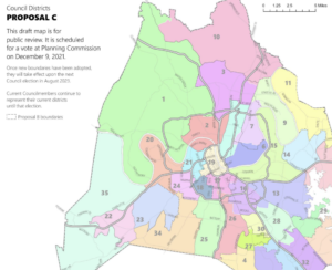 Proposal C for Nashville district maps