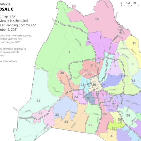 Proposal C for Nashville district maps