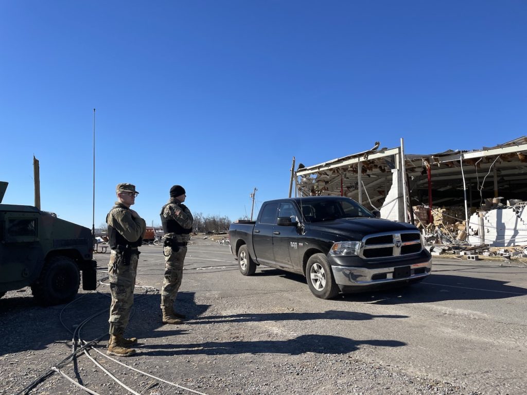 National Guard at candle factory