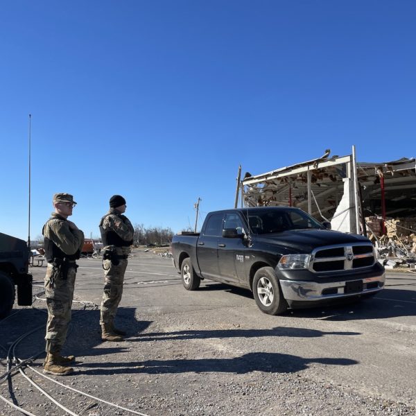 National Guard at candle factory