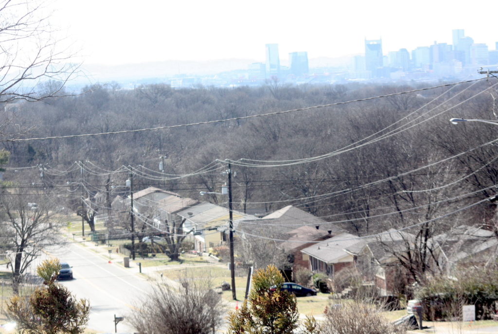 Nashville neighborhood skyline