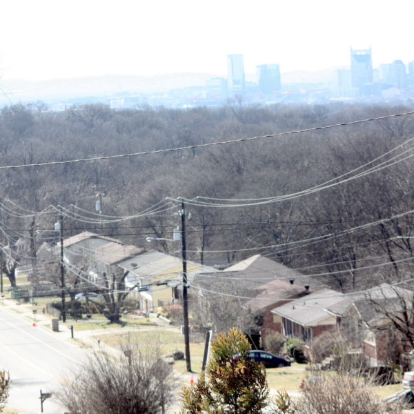 Nashville neighborhood skyline