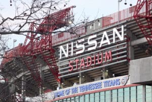 Nissan Stadium sign