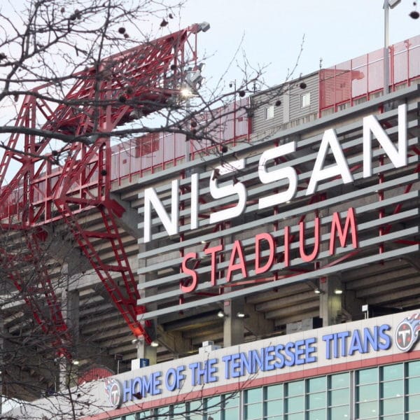 Nissan Stadium sign