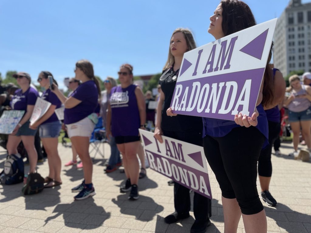 RaDonda Vaught protest