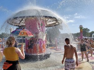 Bonnaroo heat fountain photo