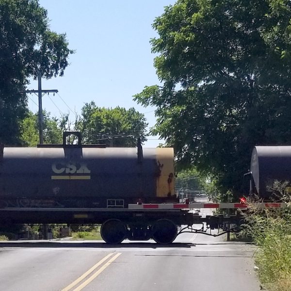 freight train blocked crossing Nashville