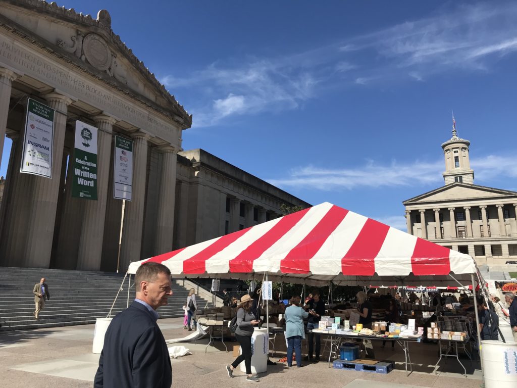 A scene of the Southern Festival of Books at Legislative Plaza in Nashville