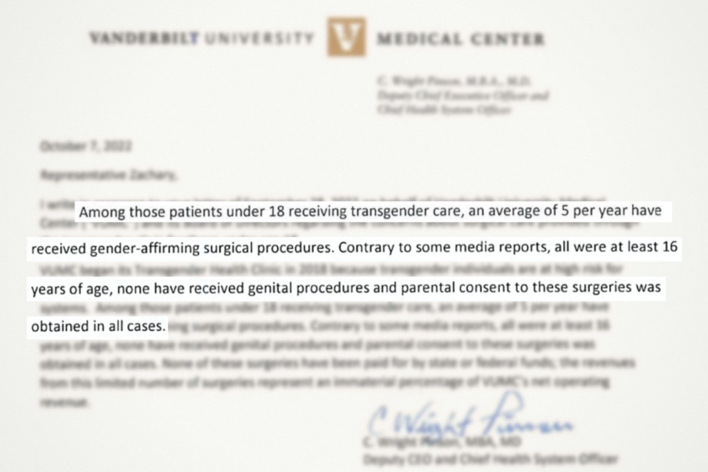 vanderbilt university gender reassignment surgery