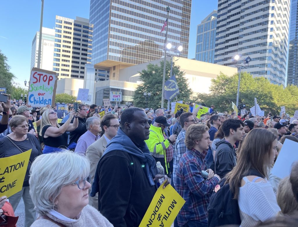 anti trans care rally