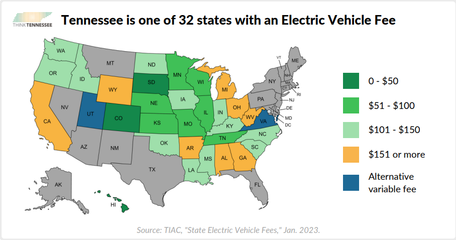 Tennessee electric vehicle drivers will soon face the highest