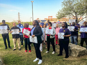 Nashville football stadium protest