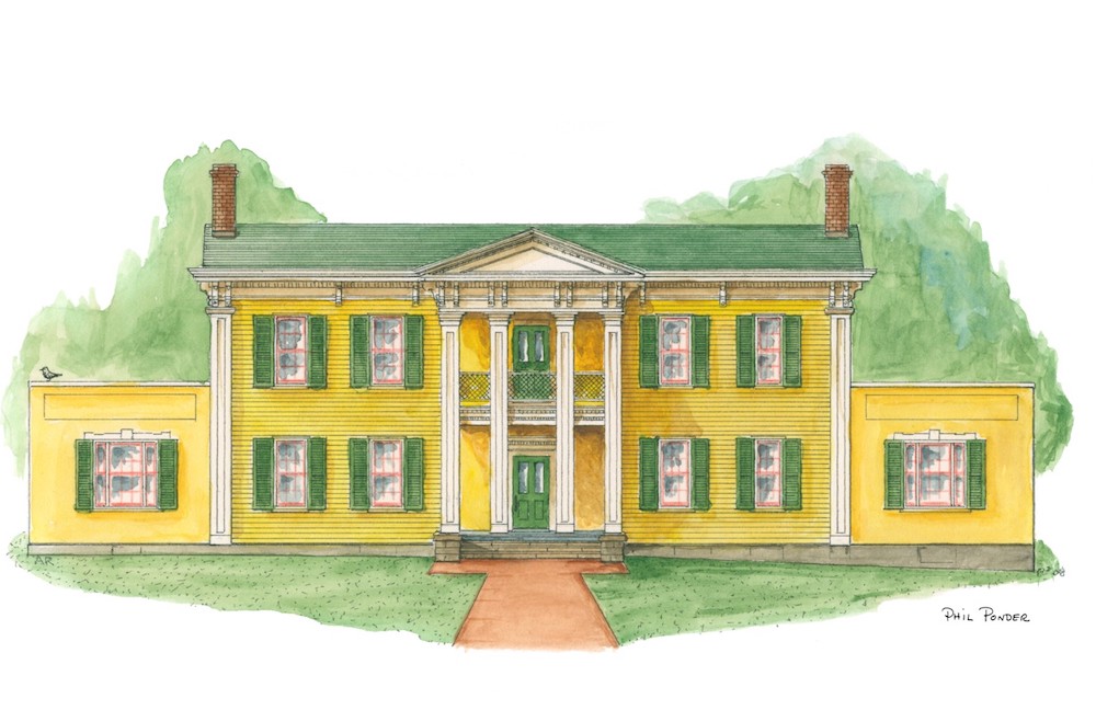 Phil Ponder Sunnyside Mansion illustration
