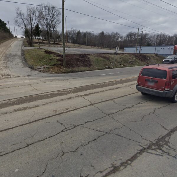 The 2700-block of Dickerson Pike. Jeffrey Tidwell, a pedestrian, was struck and killed here on November 9th, 2023. The road features 4 lanes and no sidewalks.