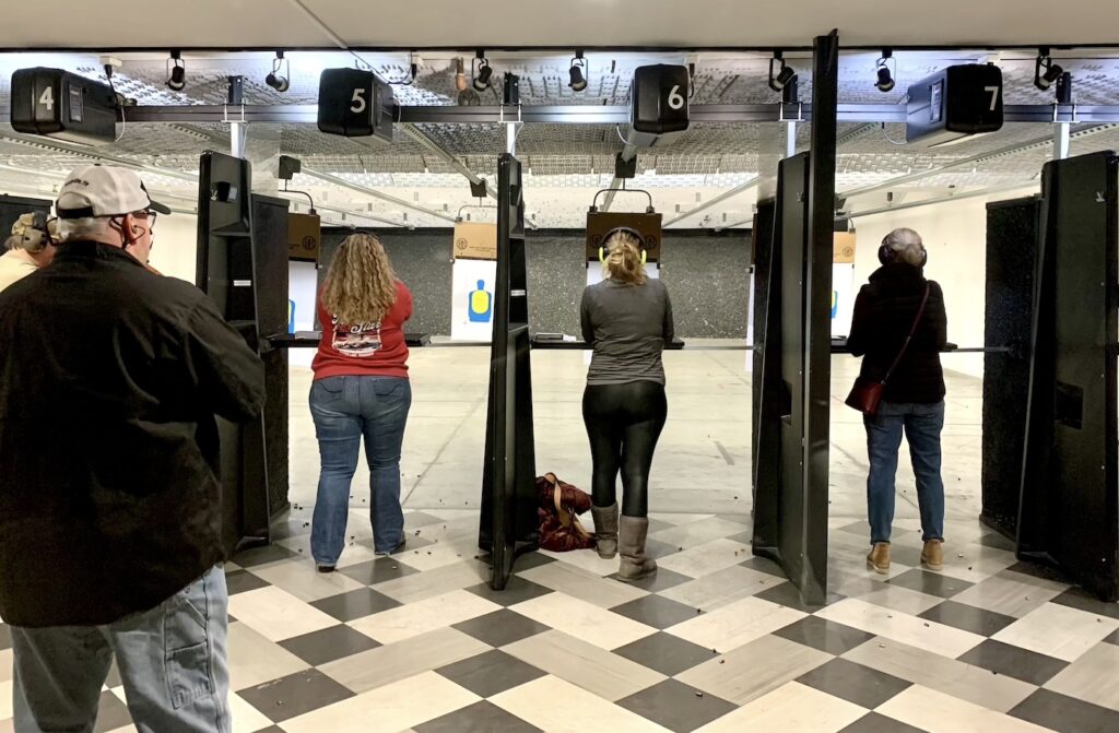 photo of students at a gun range