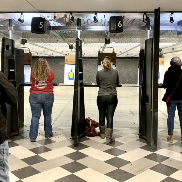 photo of students at a gun range