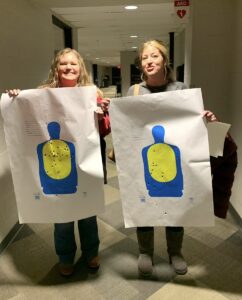 photo of gun range student targets