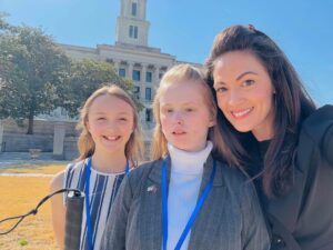 TNSTEP Board of Directors member Bridgett Jordan with her two daughters, Skyy and Sunny. TNSTEP recently received a federal grant to go towards the services they provide to Tennessee families with disabilities.