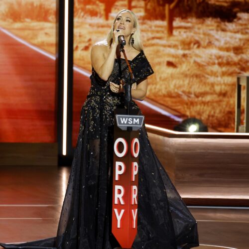 Carrie Underwood performs onstage during a celebration of the Grand Ole Opry's centennial on March 19, 2025 in Nashville, Tenn.
