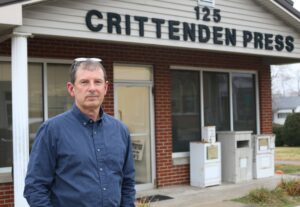 Chris Evans is the publisher and editor of the Crittenden Press. He’s been with the paper for about three decades. Evans started using AI at his publication after a training seminar with the Associated Press.