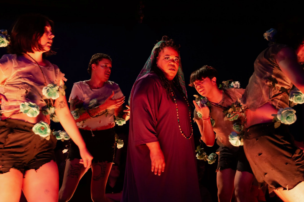 Still from "The Naughty Tree," a play written by River Timms and performed at The Blue Room during the 2022 Kindling Arts Festival in Nashville.