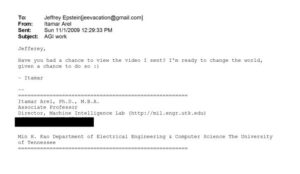 Dozens of emails involving a former UT professor and Jeffrey Epstein were released by the Department of Justice, revealing an effort funded by the disgraced financier to develop an AI-powered robot with facial recognition capabilities.