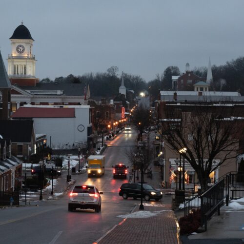 Downtown Jonesborough, Tennessee as seen on Wednesday, Feb. 4, 2026. The community, often labeled as “Tennessee’s Oldest Town,” has been selected by the federal government to host an expanded depleted uranium processing facility which will supply materials for the construction of nuclear warheads.