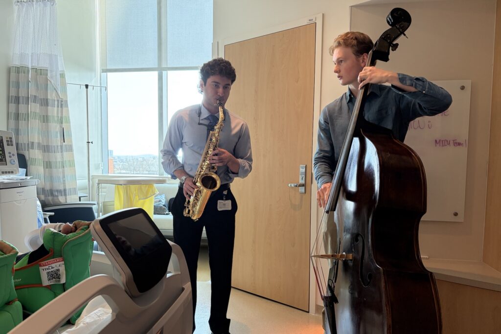 Omar on sax and Charles on bass