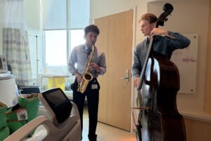 Omar on sax and Charles on bass