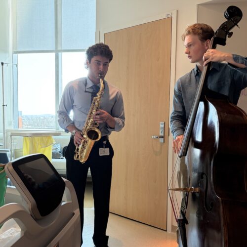 Omar on sax and Charles on bass